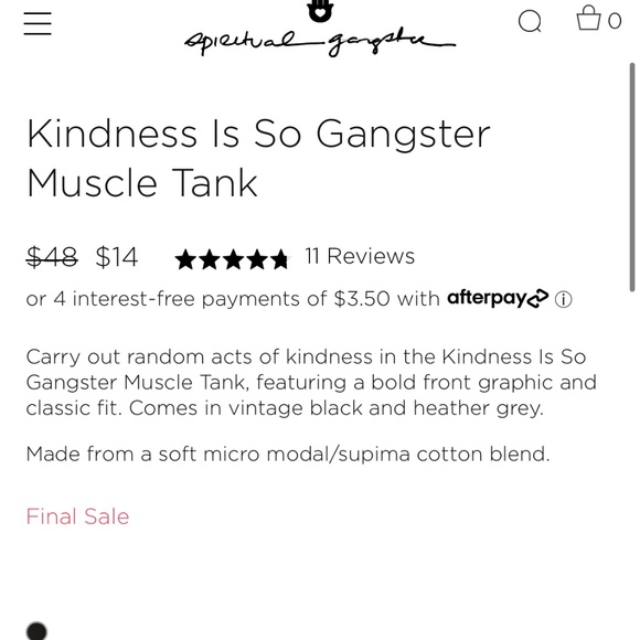 Spiritual gangster Kindness is so gangster muscle tank - Picture 6 of 9